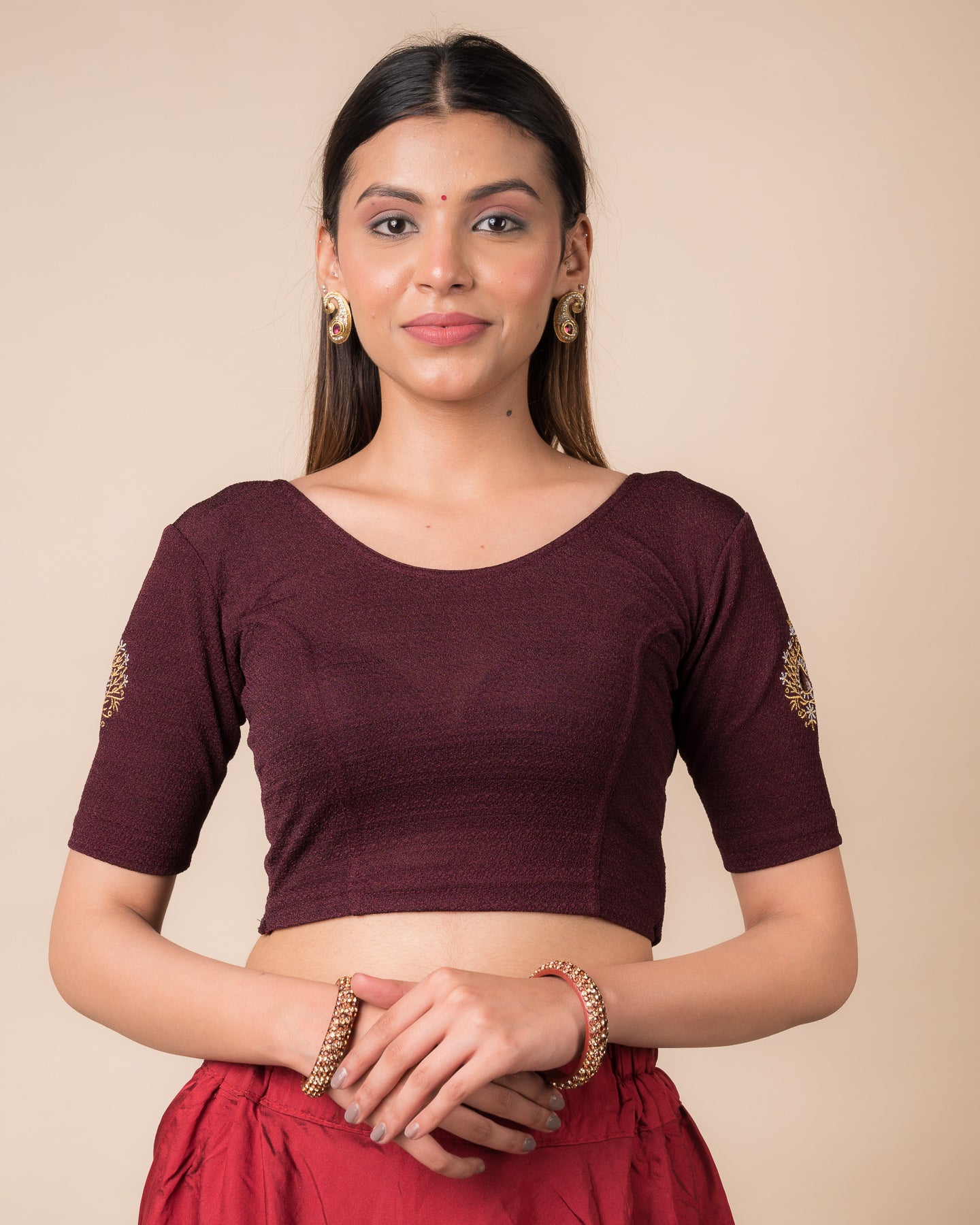 Mirari Zari Sleeve Blouse Wine