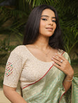 Multani Embroidery Stretchable Blouse Dark Gold