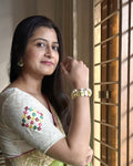 Rabaari Gold Mirror Embroidered Blouse