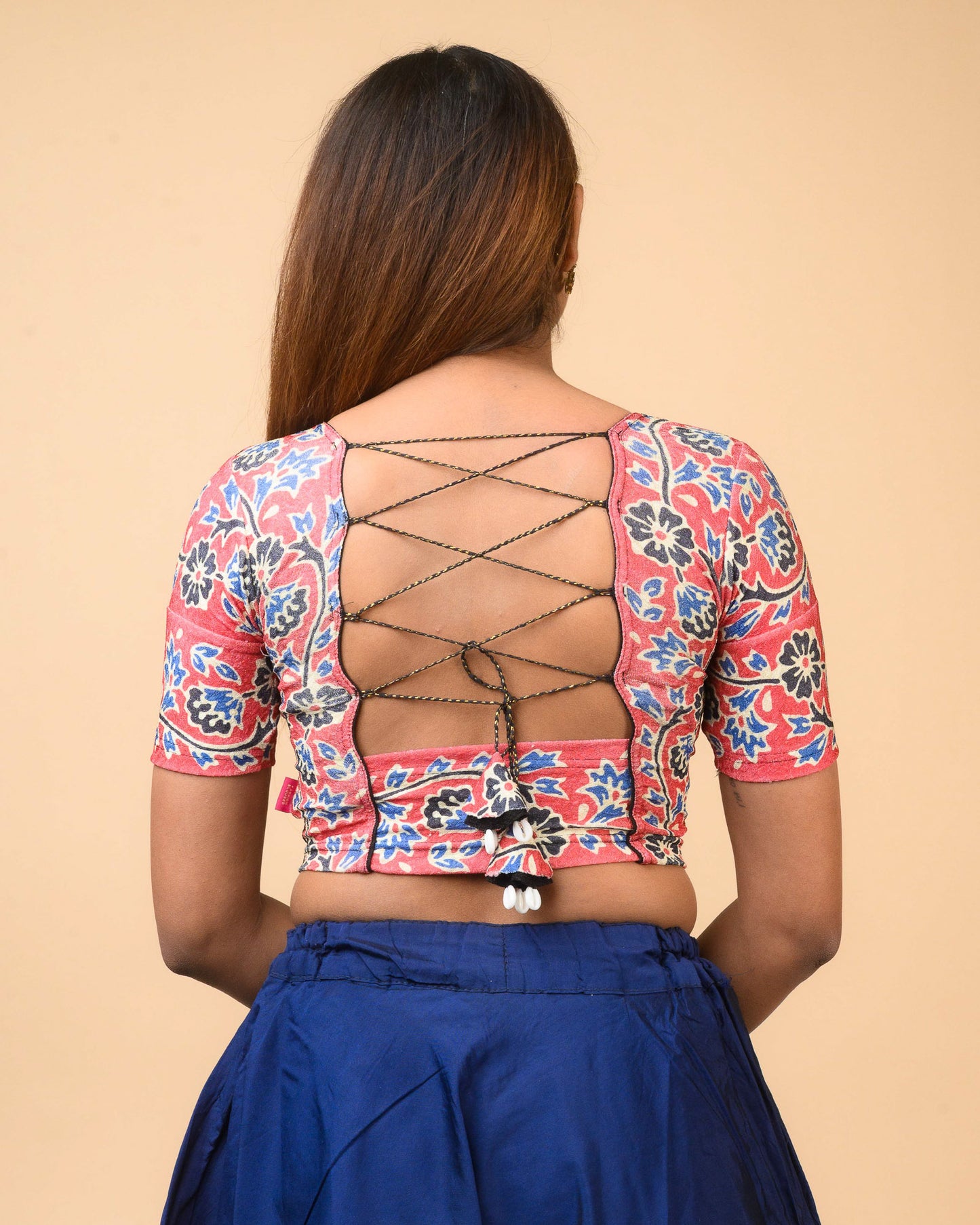 Durga Black Navratri Stretchable Blouse