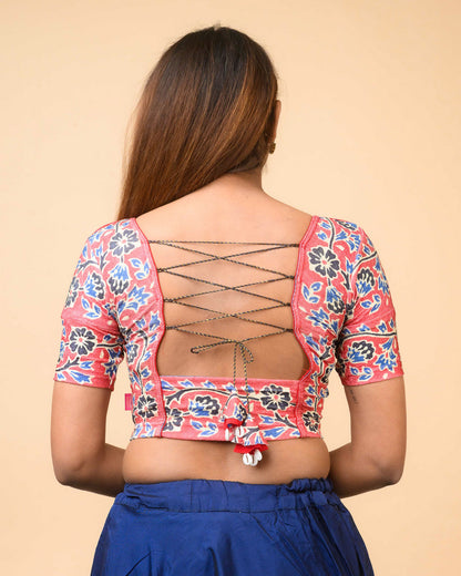 Durga Red Navratri Stretchable Blouse