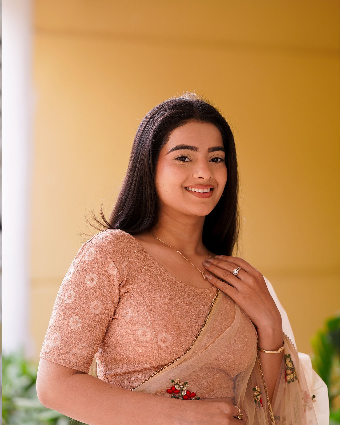 Daisy Copper Glitter Blouse