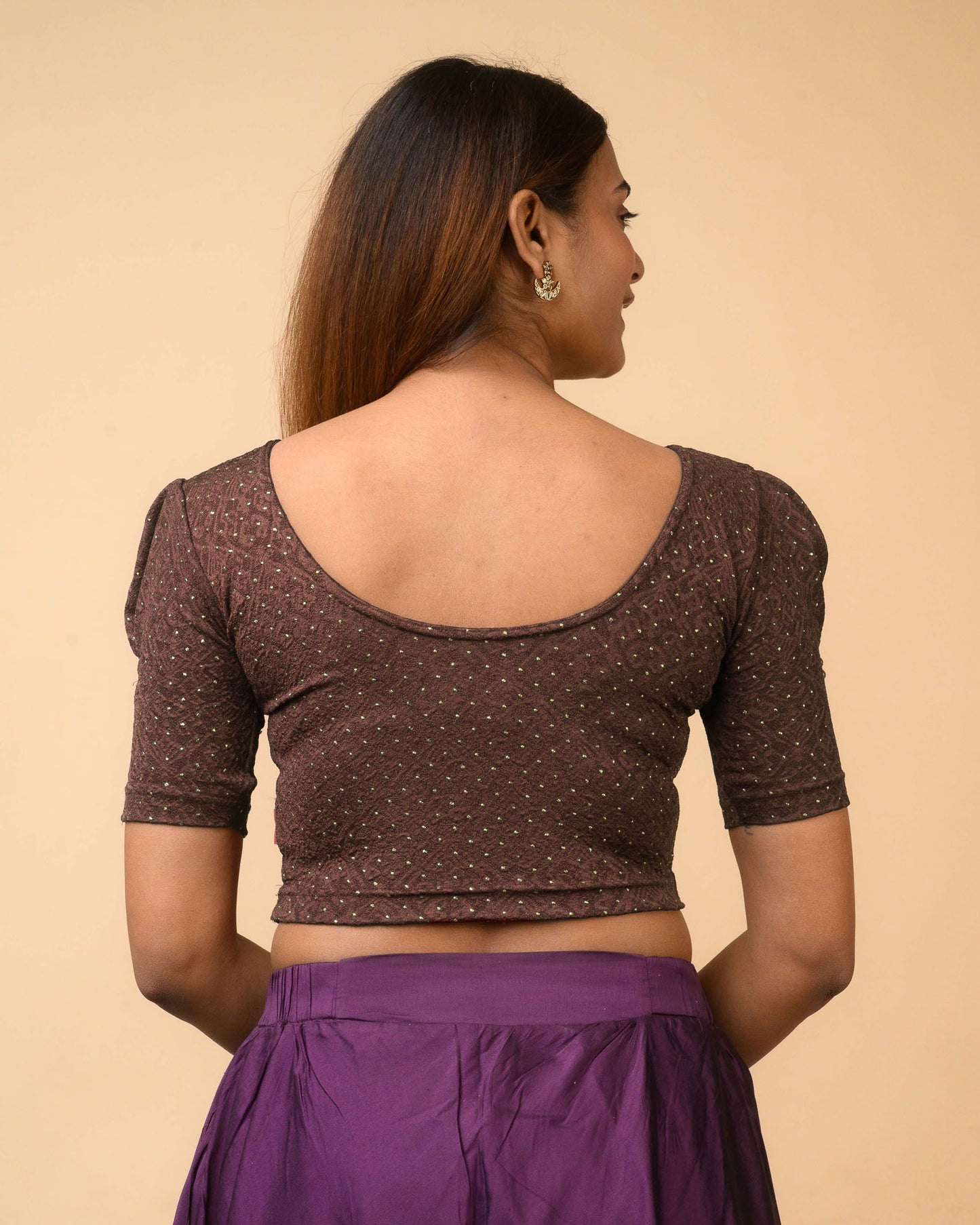 Aneri Coffee Puff Sleeve Blouse