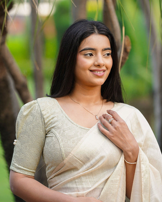 Aneri Olive Puff Sleeve Blouse