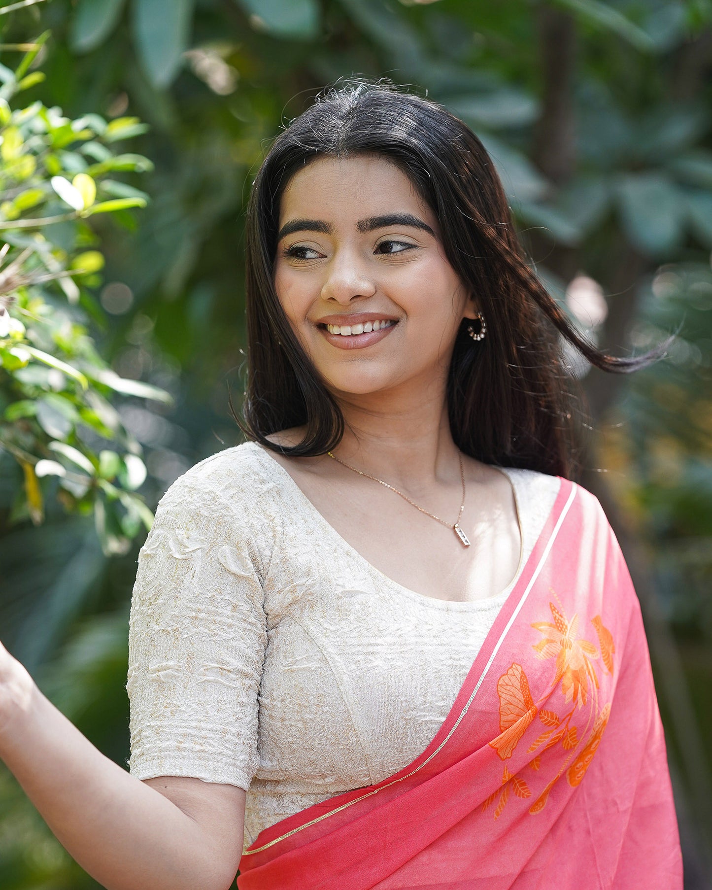 Koyal Cream Metallic Blouse