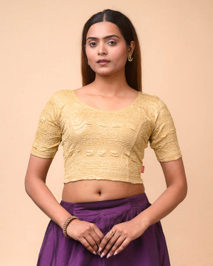 Koyal Gold Metallic Blouse
