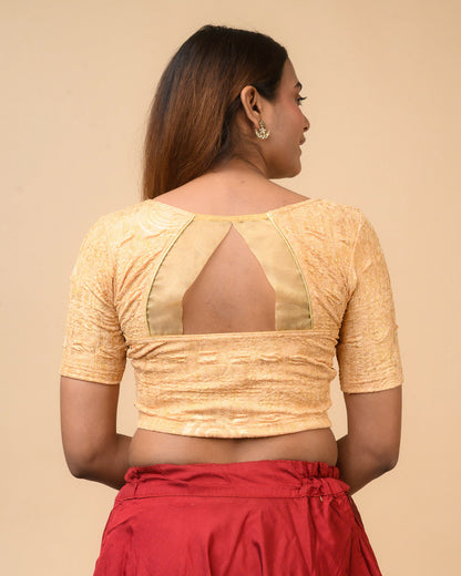Koyal Fawn Metallic Blouse