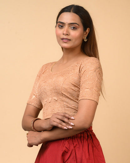 Koyal Copper Metallic Blouse