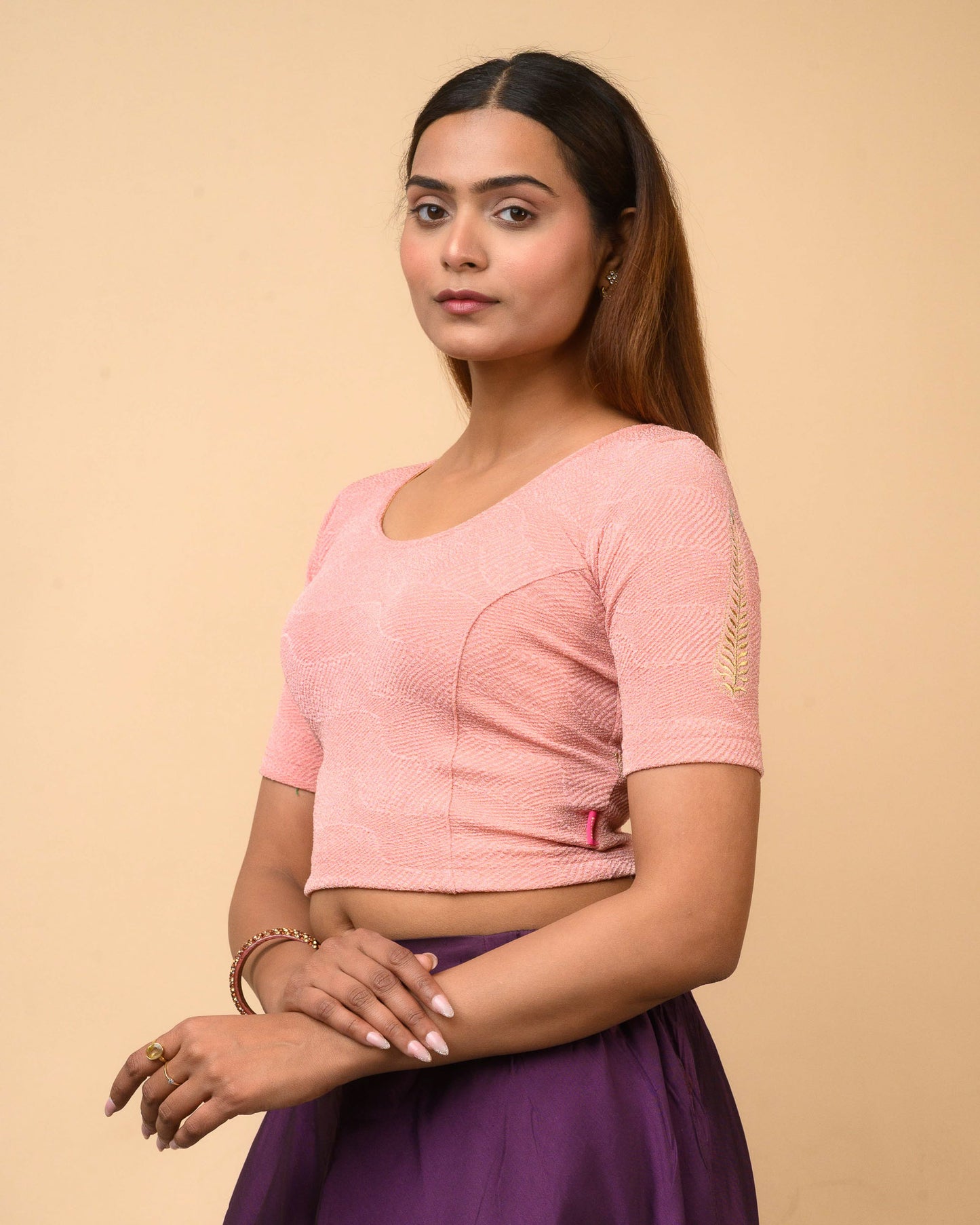 Mirai Rose Zari Embroidered Blouse