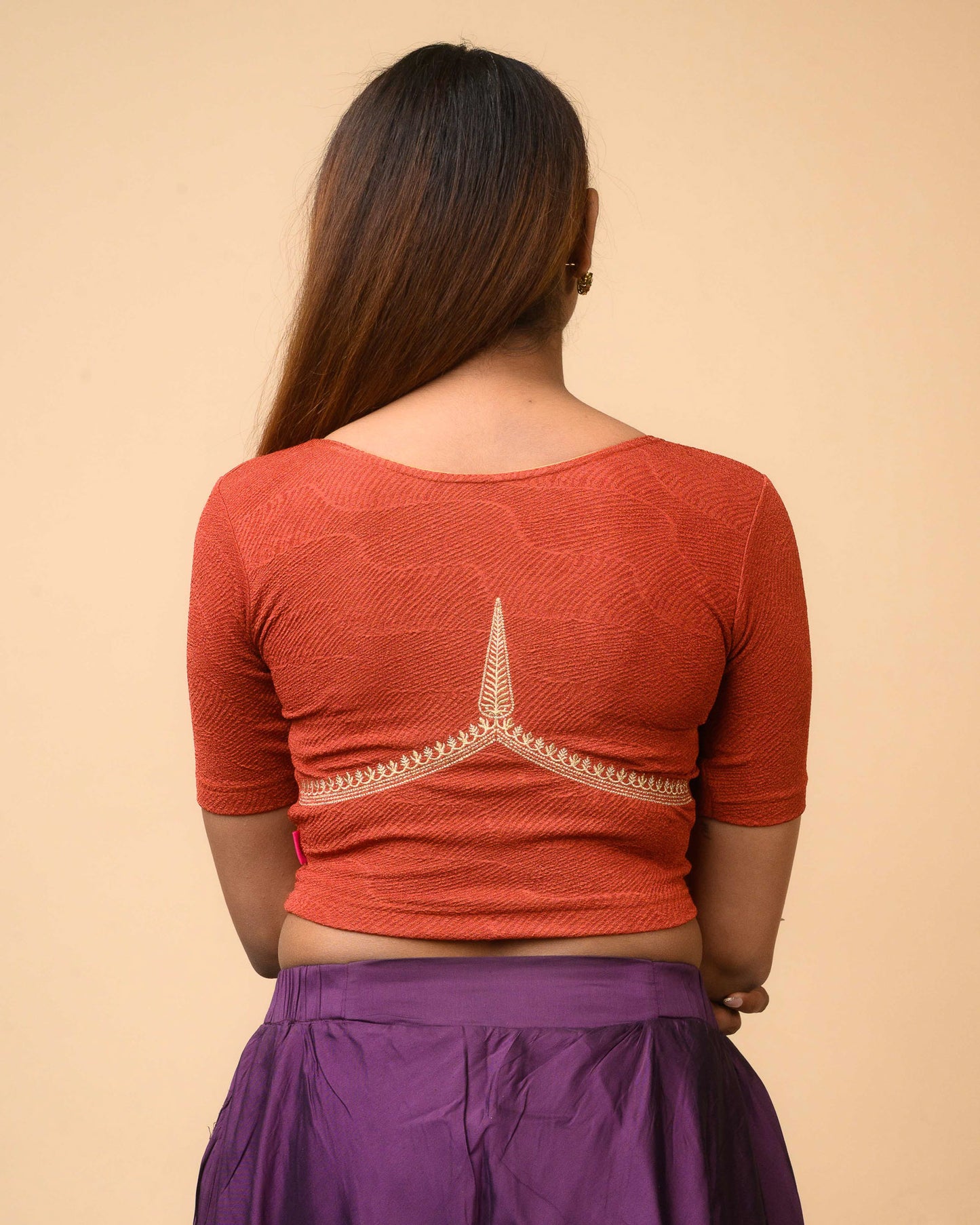 Mirai Rust Zari Embroidered Blouse