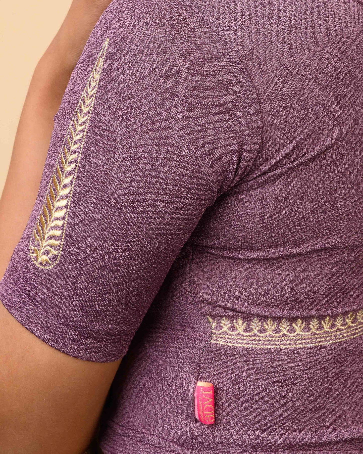 Mirai Dark Lavender Zari Embroidered Blouse