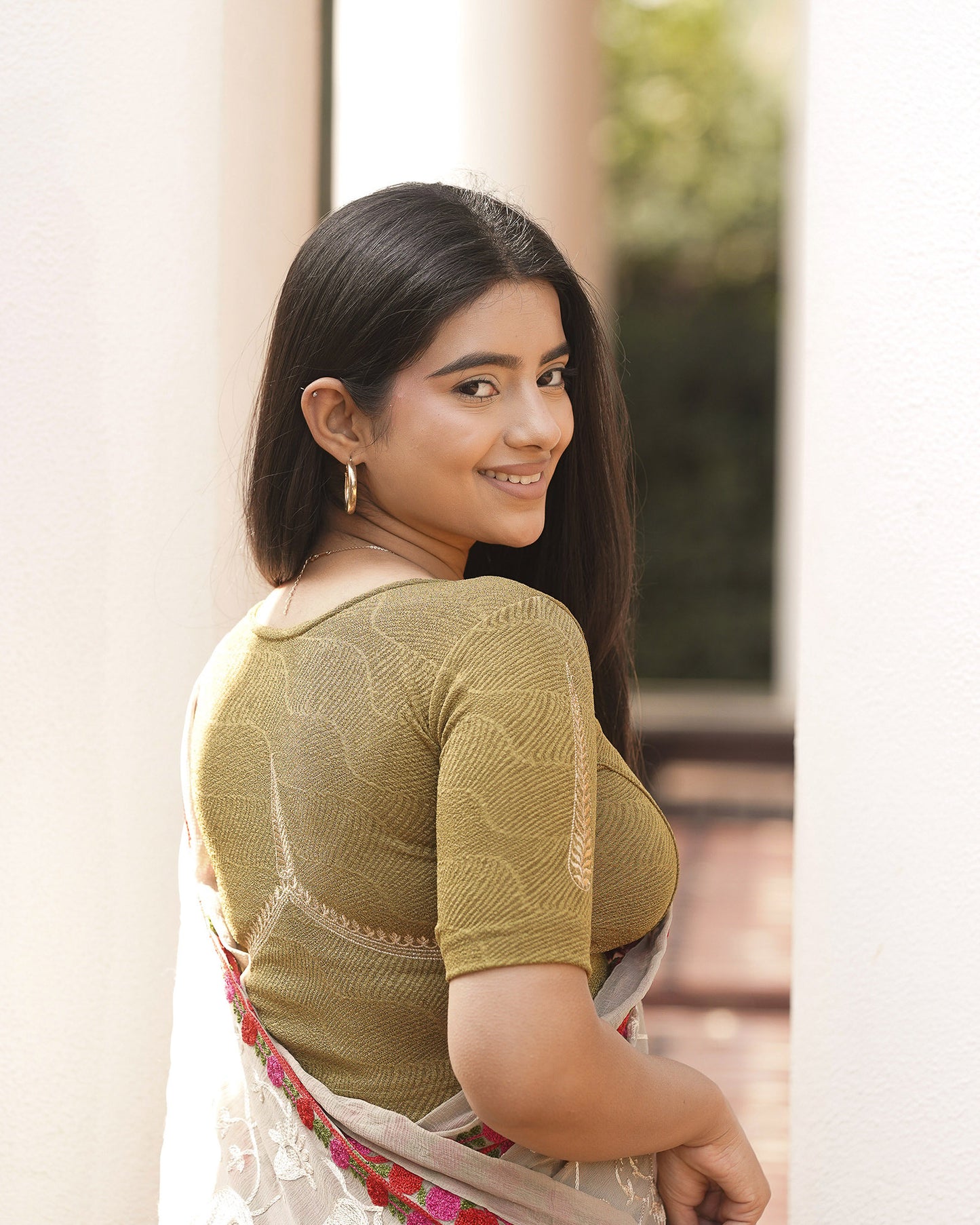 Mirai Mehendi Green Zari Embroidered Blouse