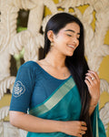 Vismita Peacock Rose Embroidered Blouse