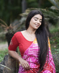 Vismita Red Rose Embroidered Blouse