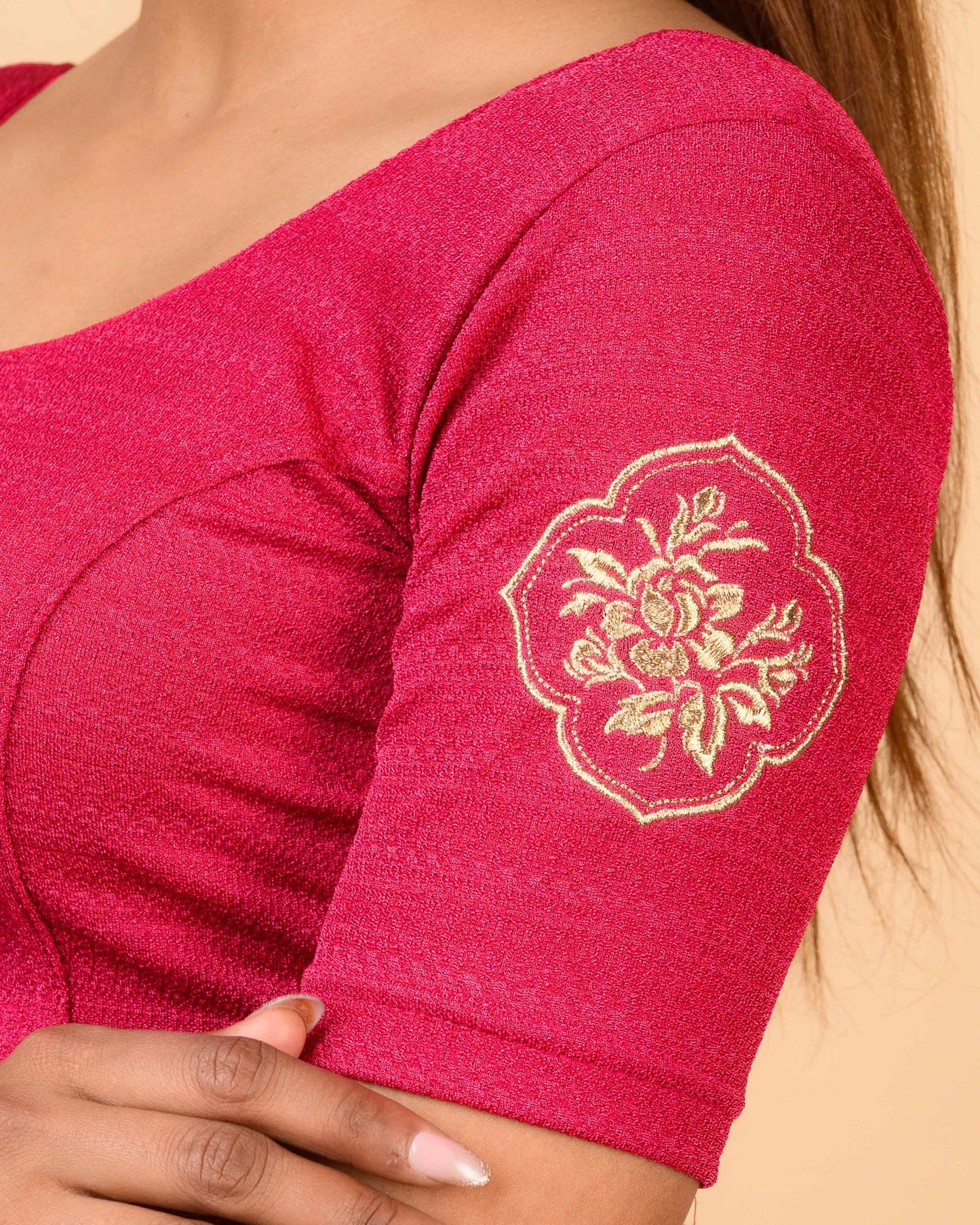 Vismita Rani Rose Embroidered Blouse