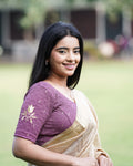 Neerja Purple Gota Appliqué Blouse