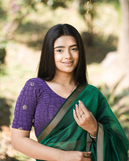Meena Purple Pearl Blouse