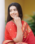 Meena Red Pearl Blouse