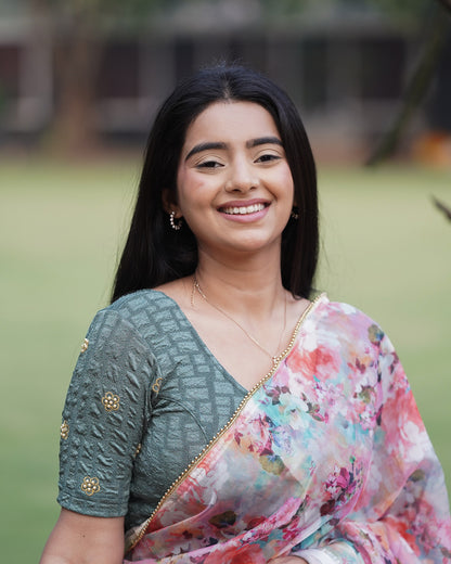Meena Sea Green Pearl Blouse