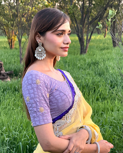 Meena Lavender Pearl Blouse