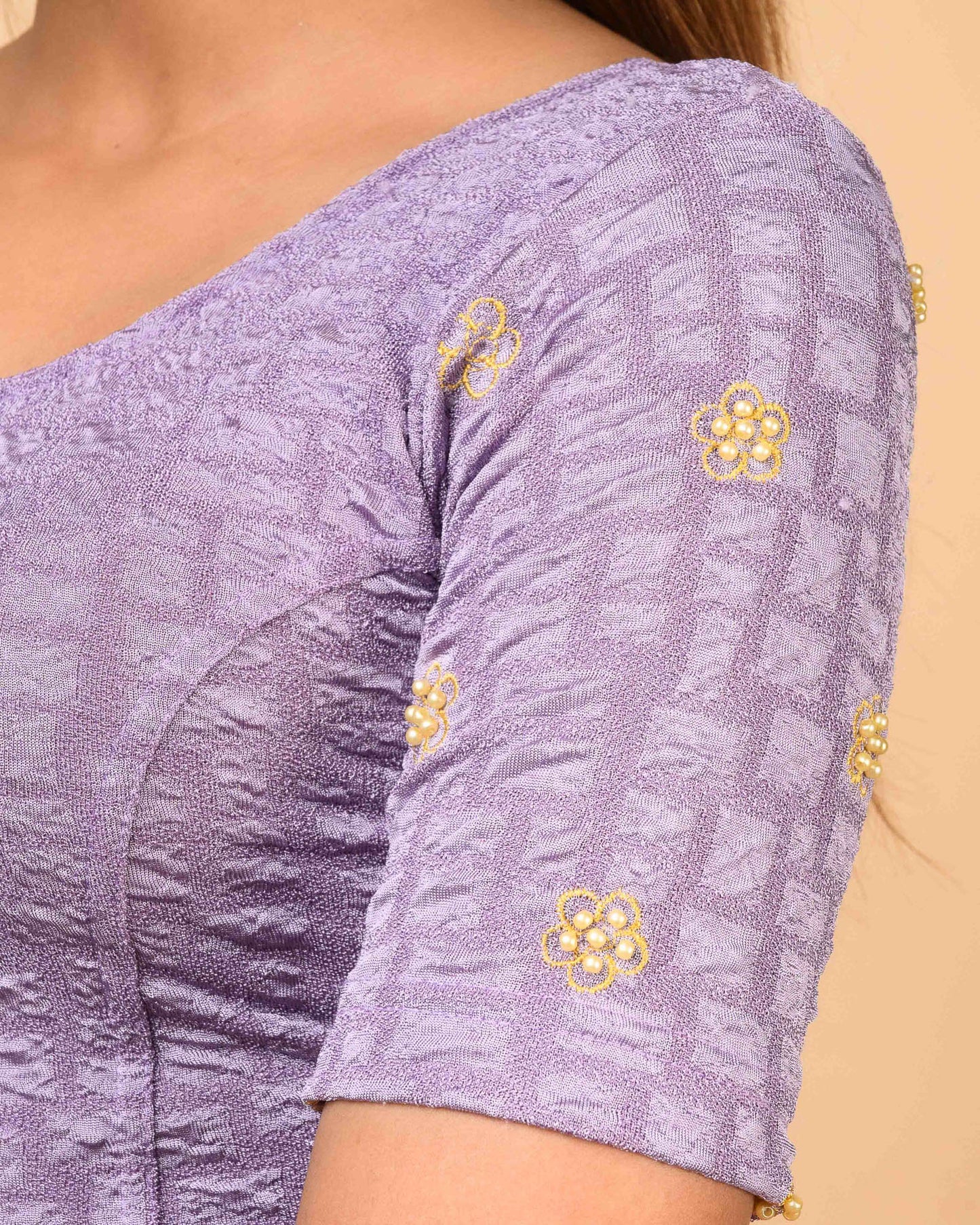 Meena Lavender Pearl Blouse