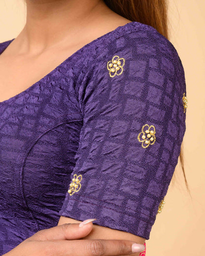 Meena Purple Pearl Blouse