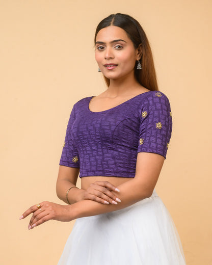 Maitri Purple Pearl Blouse