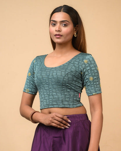 Maitri Sea Green Pearl Blouse