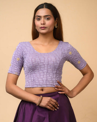 Maitri Lavender Pearl Blouse