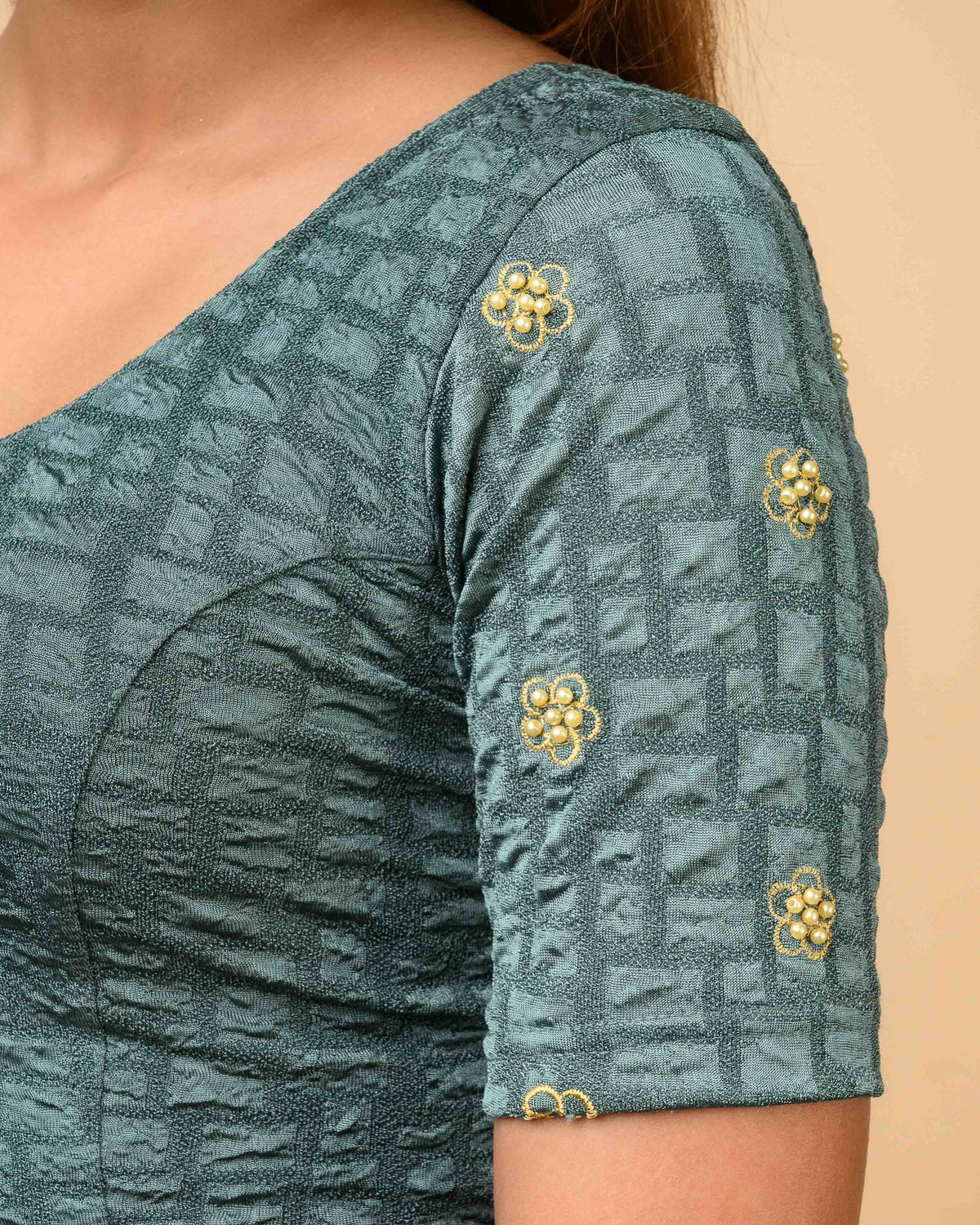 Maitri Sea Green Pearl Blouse