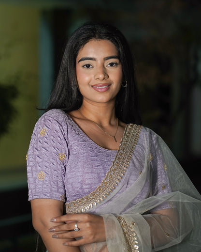 Maitri Lavender Pearl Blouse