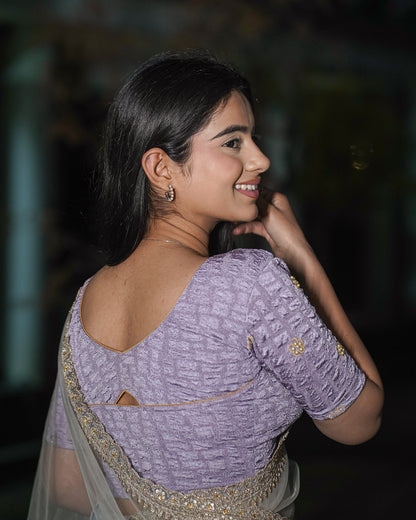 Maitri Lavender Pearl Blouse