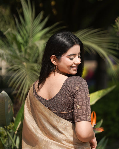 Maitri Coffee Pearl Blouse