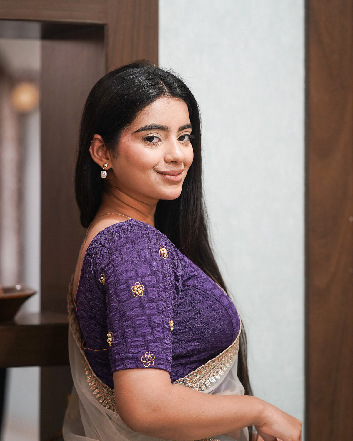 Maitri Purple Pearl Blouse