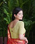 Maitri Light Mehendi Pearl Blouse