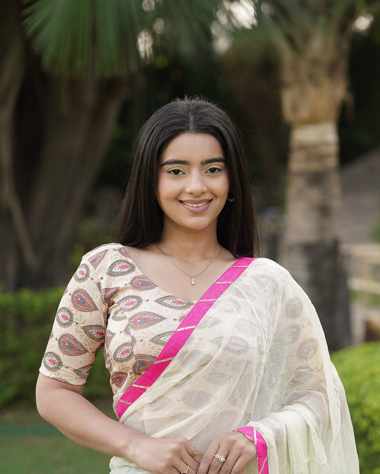 Shabana Multi Floral Printed 8 Saree Blouse Advi