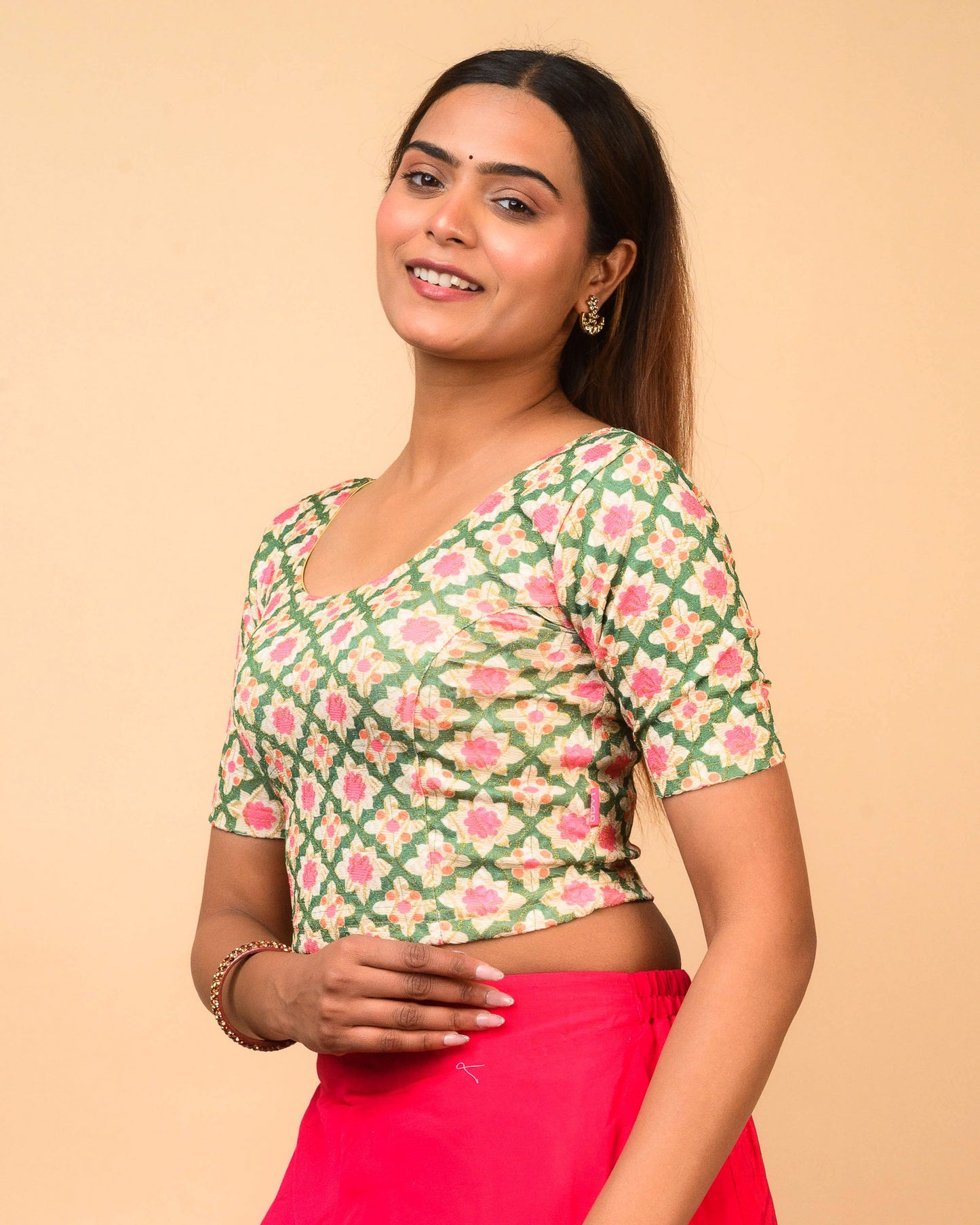 Shabana Multi Floral Printed 9 Saree Blouse Advi