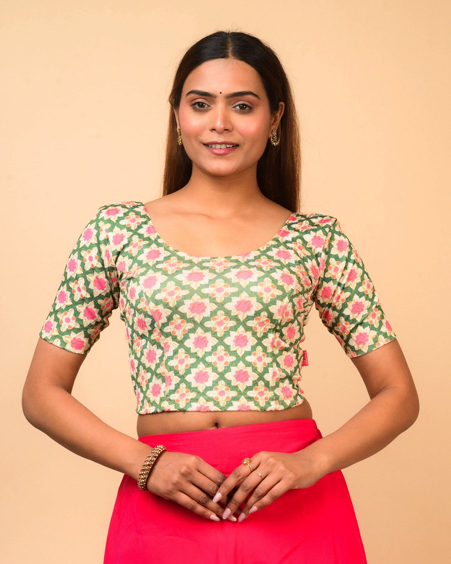 Shabana Multi Floral Printed 9 Saree Blouse Advi