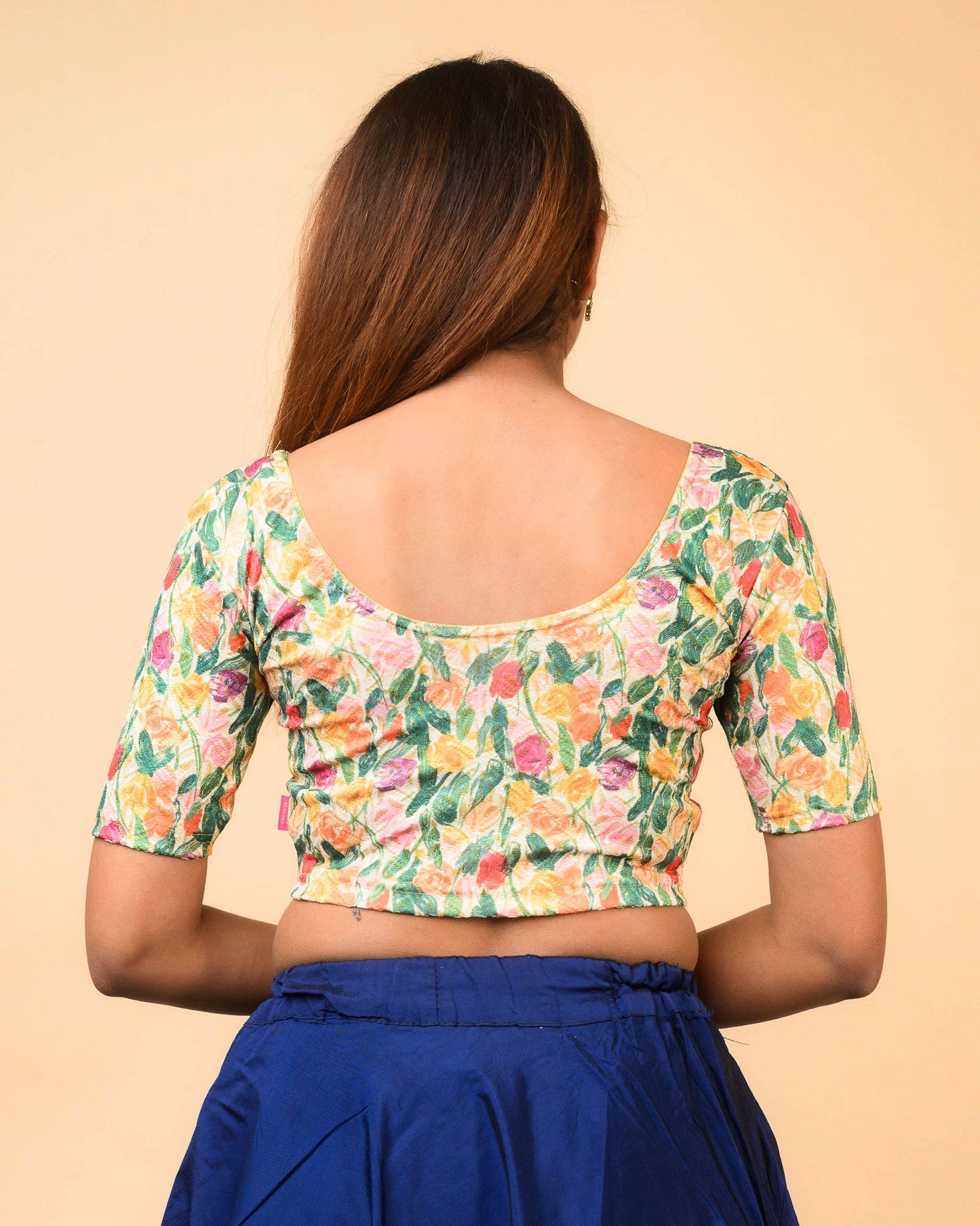 Shabana Multi Floral Printed 1 Saree Blouse Advi