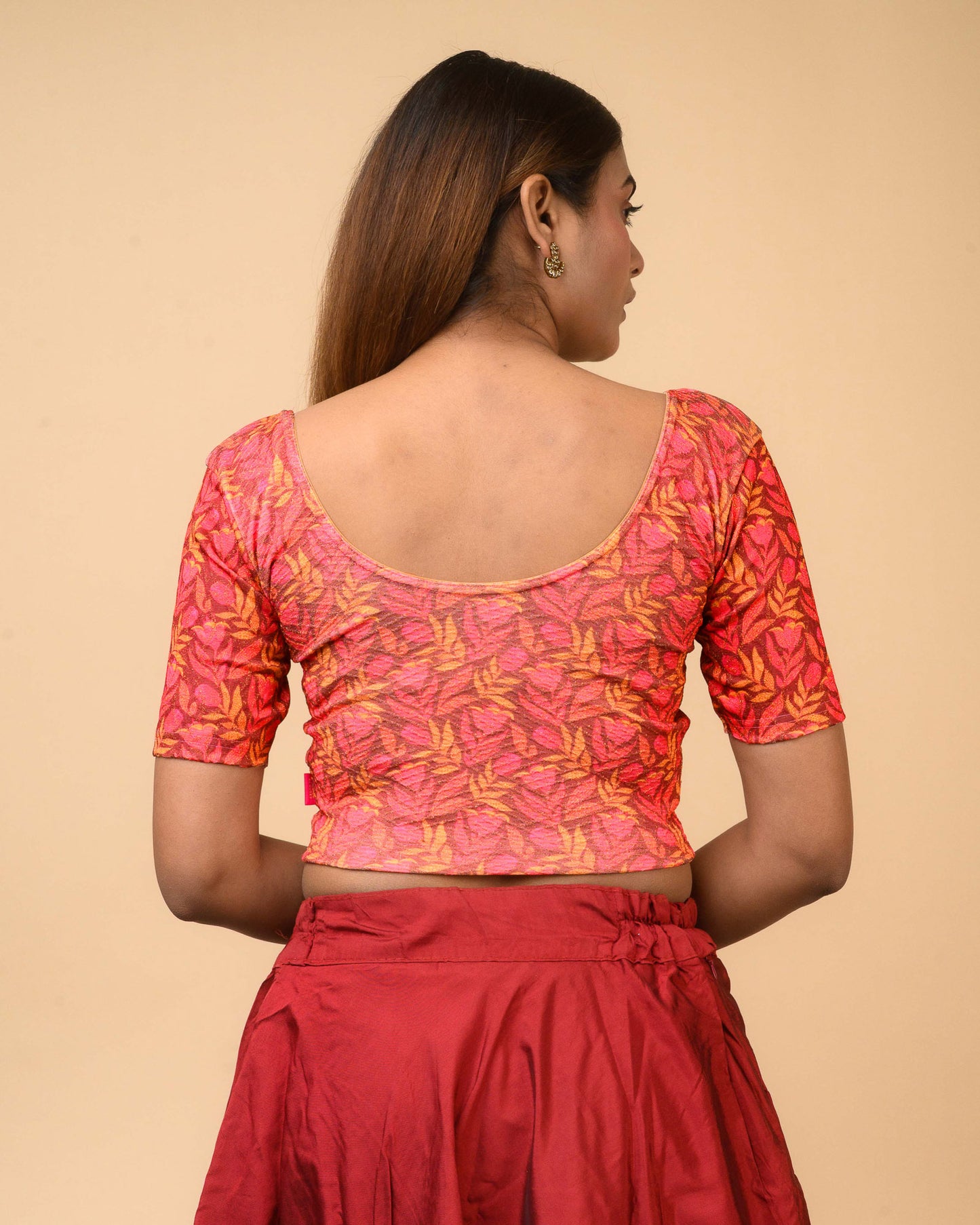 Shabana Multi Floral Printed 5 Saree Blouse Advi