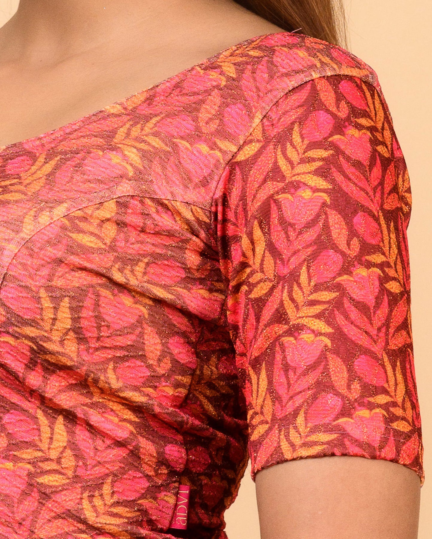 Shabana Multi Floral Printed 5 Saree Blouse Advi