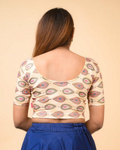 Shabana Multi Floral Printed 8 Saree Blouse Advi