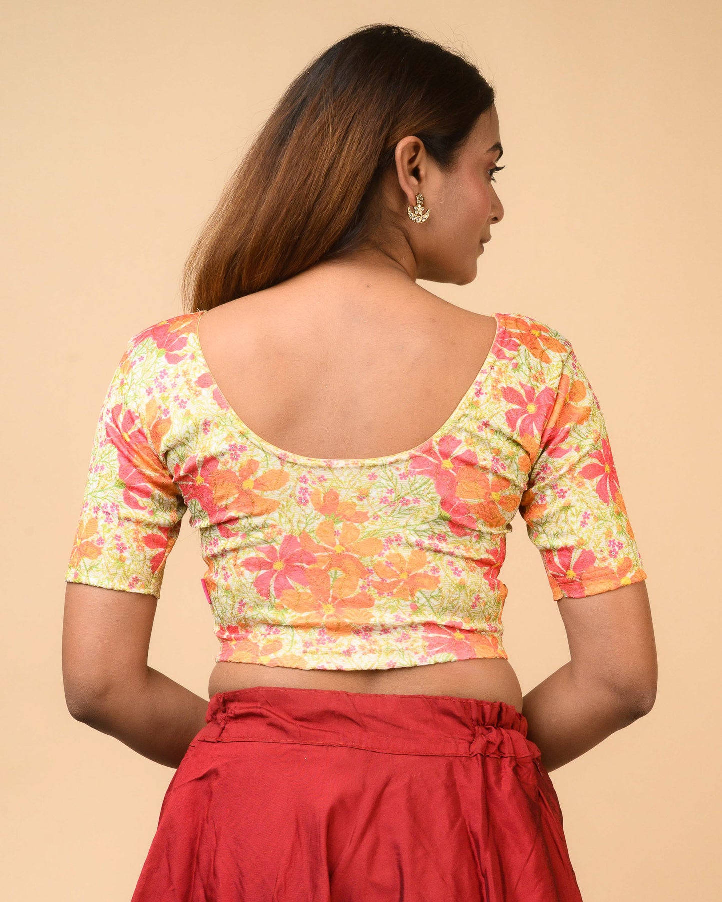 Shabana Multi Floral Printed 4 Saree Blouse Advi