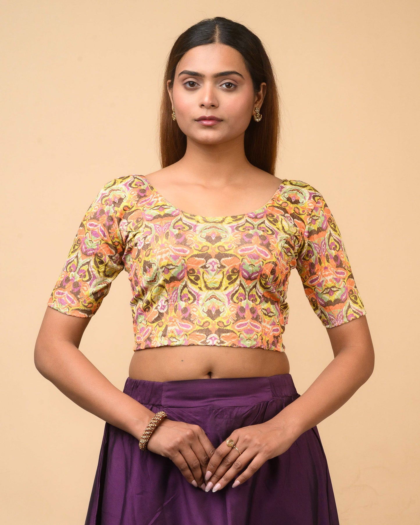 Shabana Multi Floral Printed 6 Saree Blouse Advi