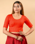 Padmaja Dark Red Lotus Back Blouse