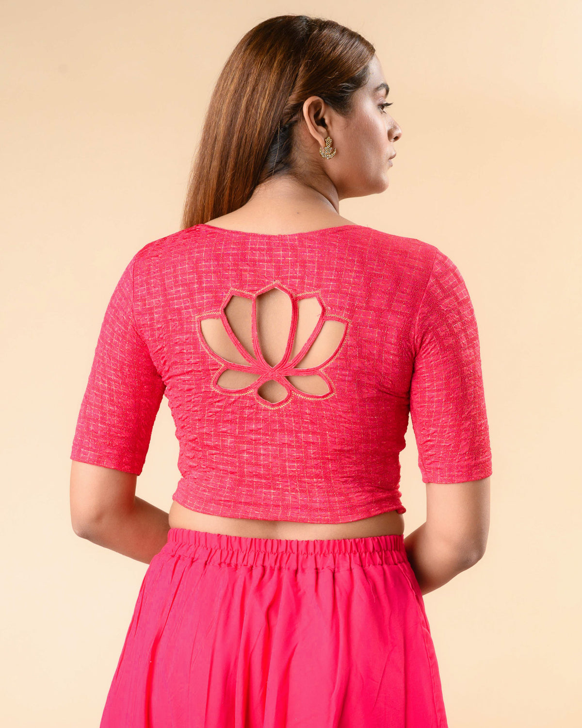 Padmaja Rani Lotus Back Blouse