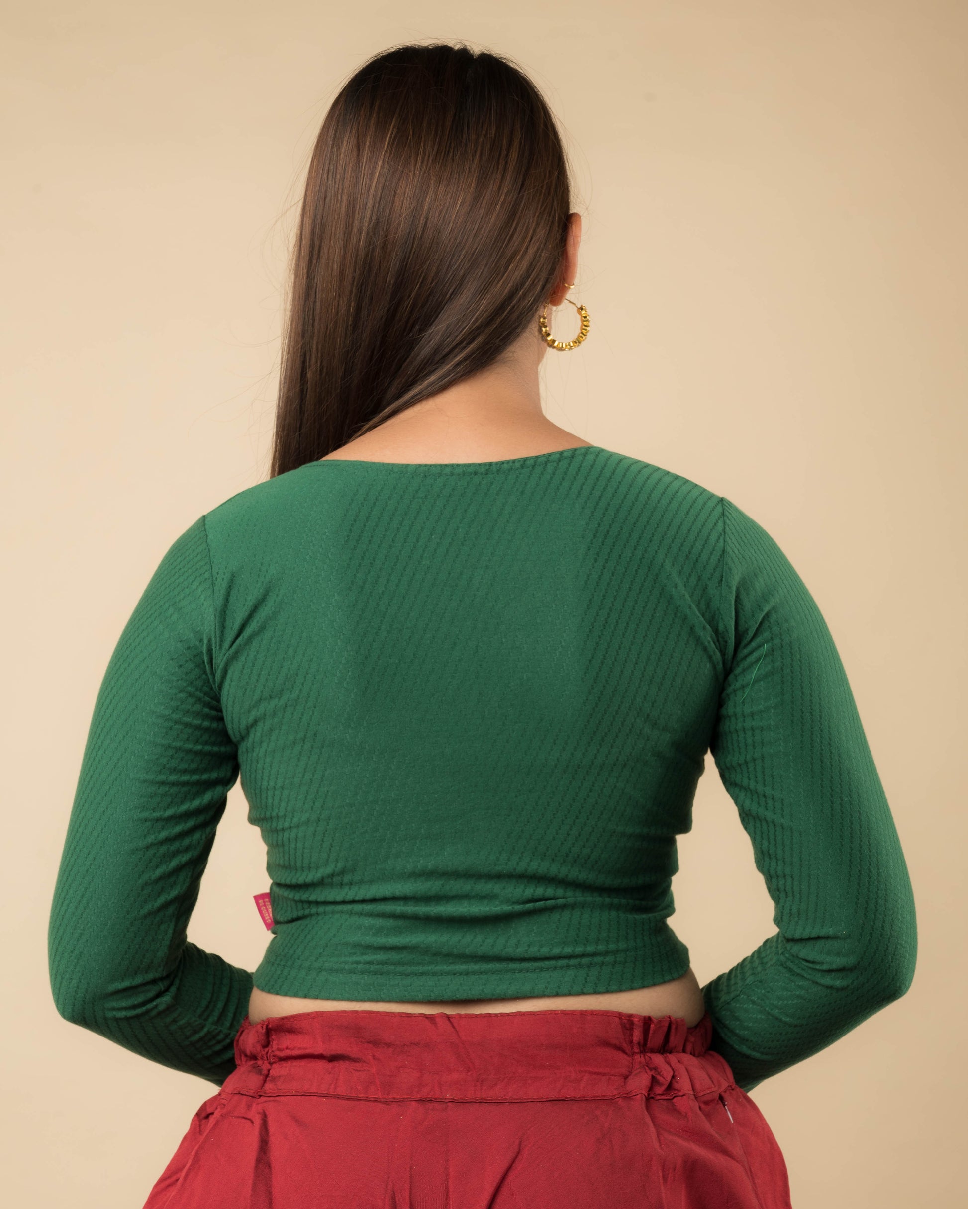Rear view showcasing the back design and relaxed fit