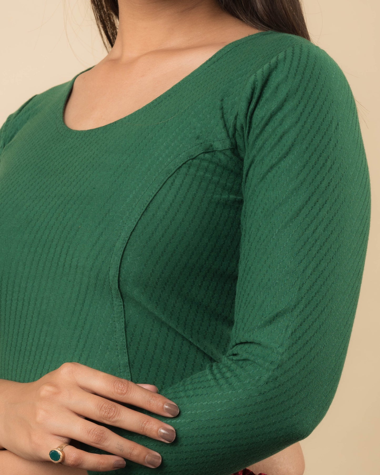 Close-up of the dobby jacquard cotton texture