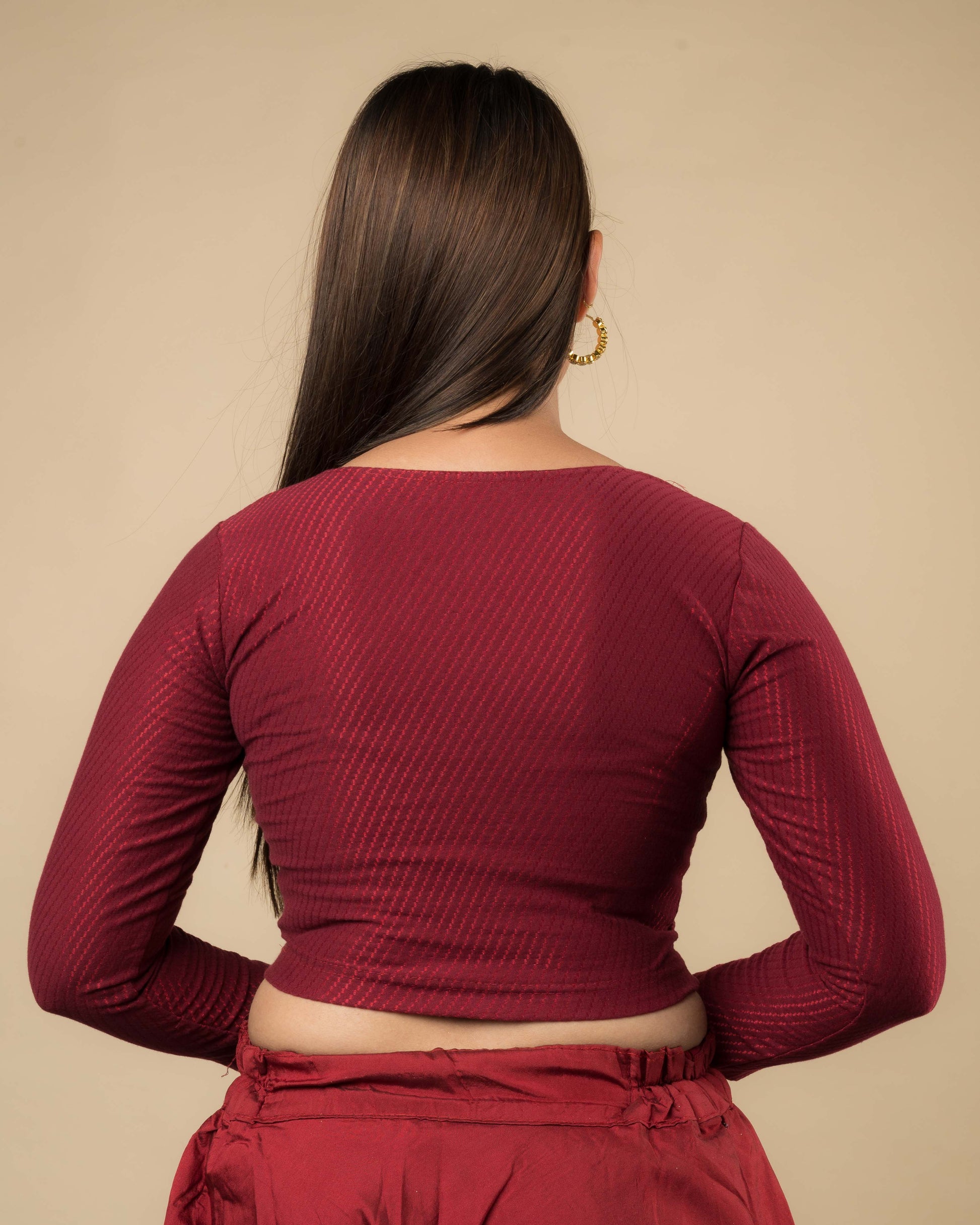 Rear view showcasing the back design and relaxed fit