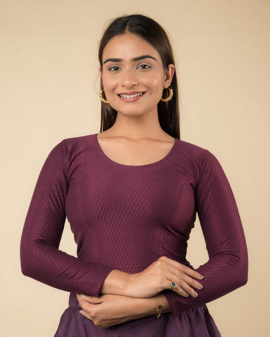 Dobby Long Sleeve High Back Neck